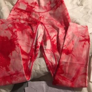 BALANCE ATHLETICA pink hibiscus leggings